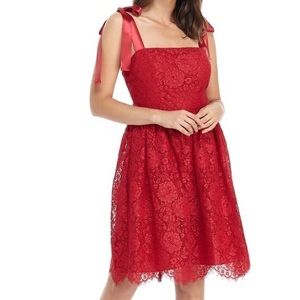 Gal Meets Glam Red Bow Dress